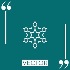 Poster - snowflake    vector icon Linear icon. Editable stroke line