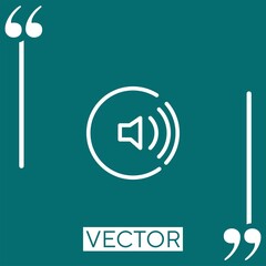 Poster - sound symbol Linear icon. Editable stroke line