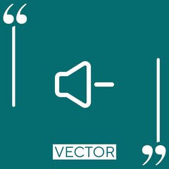 Poster - speaker outline Linear icon. Editable stroke line