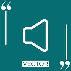 Poster - speaker outline Linear icon. Editable stroke line