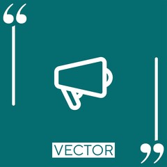 Poster - speaker outline Linear icon. Editable stroke line
