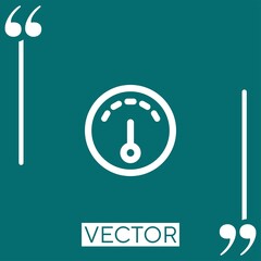 Poster - speedometer Linear icon. Editable stroke line