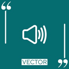 Poster - speaker volume Linear icon. Editable stroke line