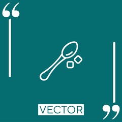 Poster - spoon Linear icon. Editable stroke line