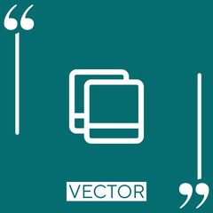 Fototapete - squares button outline Linear icon. Editable stroke line