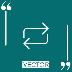 Poster - two opposite arrows Linear icon. Editable stroke line