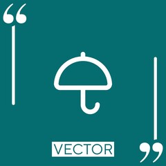 Fototapete - umbrella opened outlined protecting tool Linear icon. Editable stroke line