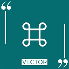 Fototapete - universal interface sign Linear icon. Editable stroke line