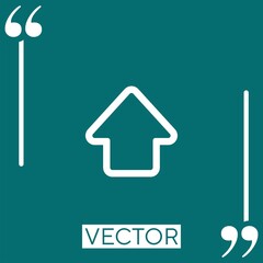 Poster - up arrow outline Linear icon. Editable stroke line