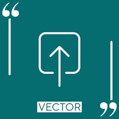 Fototapete - uploading symbol Linear icon. Editable stroke line