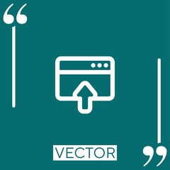 Poster - upload to internet Linear icon. Editable stroke line