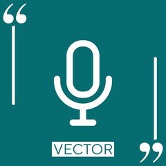 Poster - voice amplifier outline Linear icon. Editable stroke line