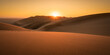 Sunset in the desert dunes in Namibia