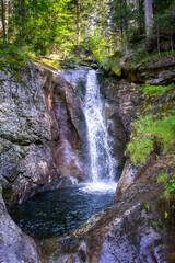  Hochfall Wasserfall im bayerischen Wald Deutschland