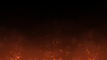 Wall Mural - embers rising into the night 4k loop features embers or sparks rising from the bottom of the screen 