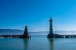 Seascape With Lighthouse In Harbor Of Lindau In Lake Constance - Germany