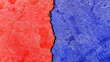 A closeup of red and blue colored background - concept conflicts between republican party versus democratic party