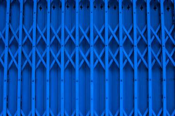 blue metal fence background