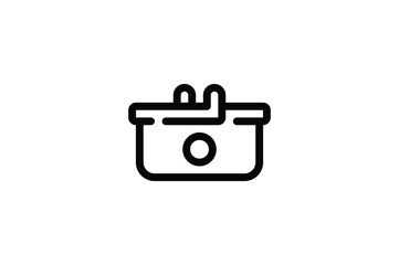 Sticker - Mall Outline Icon - Basket