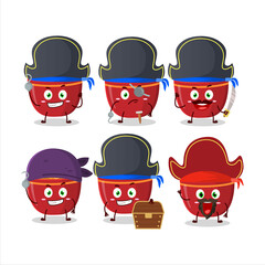 Sticker - Cartoon character of bowl of noodles with various pirates emoticons