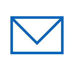 Poster - envelope icon on white. Envelope with message. Mail, letter