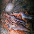 The incredible beauty of Jupiter's atmosphere. Jovian Close Encounter. Jupiter's surface. Elements of image furnished by NASA