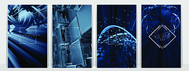 Innovation technology background Hi-tech communication concept, vector illustration