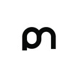 © alpha - pn pm minimal logo icon design vector isolated design