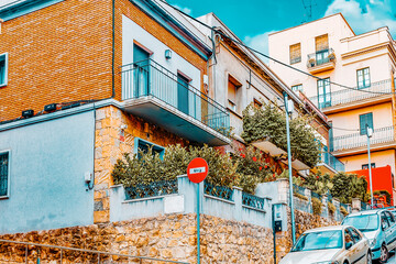 Wall Mural - Beautiful landscape of the urban view Barcelona, Catalonia, Spain.