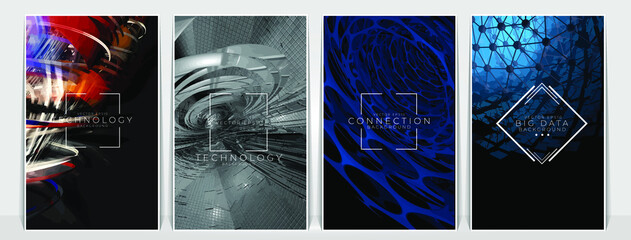 Innovation technology background Hi-tech communication concept, vector illustration