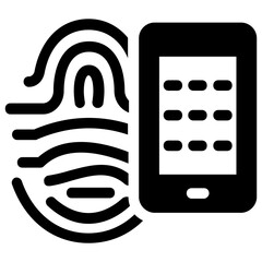 Canvas Print - Biometric Mobile Security