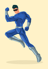 Wall Mural - Superhero wearing visor