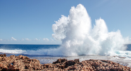 waves crashing on rocks Australia