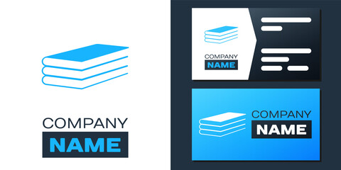 Poster - Logotype Books icon isolated on white background. Logo design template element. Vector.