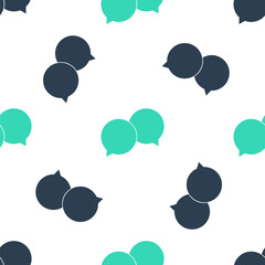 Poster - Green Blank speech bubbles icon isolated seamless pattern on white background. Vector.