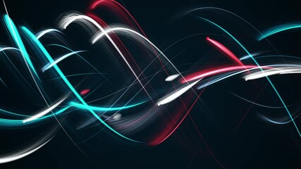 Poster - Drawing colored strokes and lines, computer generated. Abstract weave. 3d rendering computer graphic background