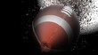 © DRN Studio - American Football Ball with Particles. 3D illustration. 3D high quality rendering. 3D CG.