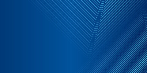 Fototapete - Modern blue lines abstract background with simple line blend contours. Modern blue presentation background