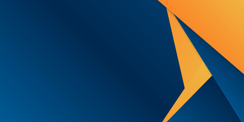 high contrast blue and yellow orange glossy stripes. abstract tech graphic banner design. vector cor