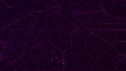 Poster - Abstract circuit board with data points and electronic signals. Animation. Motion graphic with high-tech background, concept of AI.