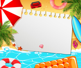 Canvas Print - Blank paper not template summer theme