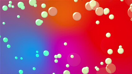 Poster - Abstract multicolored backdrop with round bubbles. Computer generated 3d rendering
