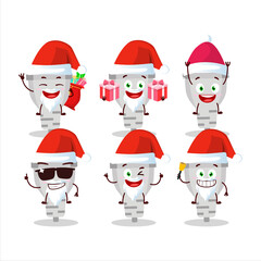 Poster - Santa Claus emoticons with white plug cartoon character