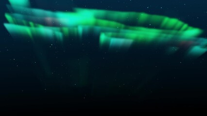 Wall Mural - loop aurora borealis milky way galaxy. stars simulated northern lights on the arctic sky, aurora bor
