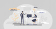 © VectorMine - Internship work experience for job practice training tiny person concept