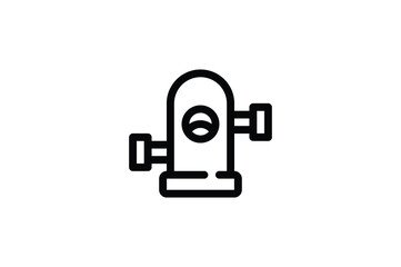 Sticker - Plumber Outline Icon - Machine