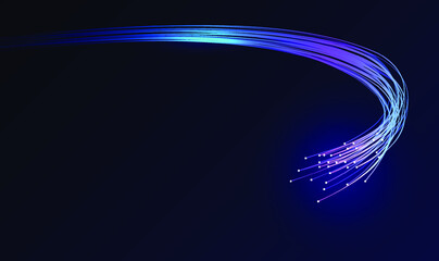 abstract digital background. optical fiber of digital communication. vector illustration on a dark b