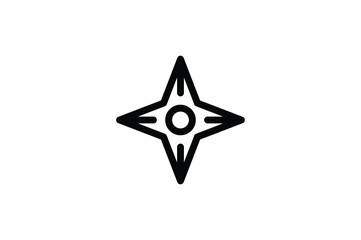 Poster - Martial Art Outline Icon - Shuriken