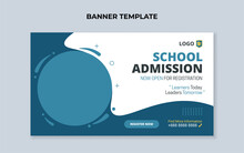 School Admission Banner Template For Junior And Senior High School