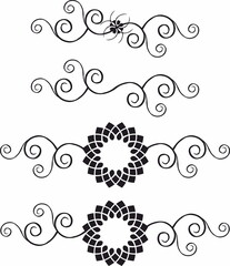 Poster - decor element and divider swirl element 
